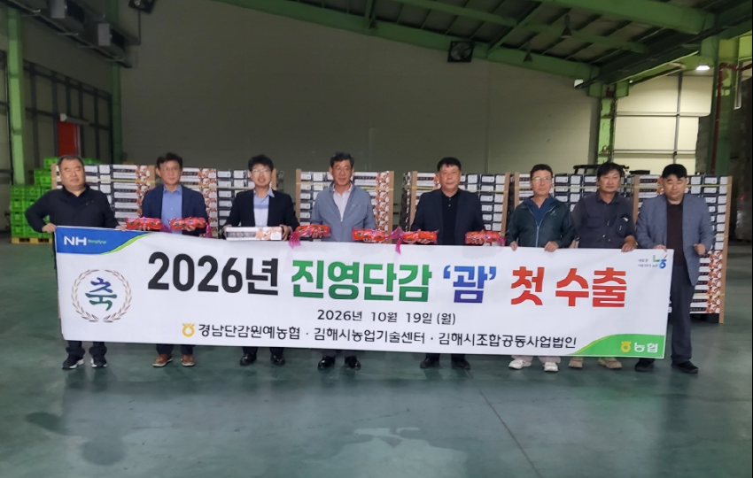 ‘진영 햇 단감’ 올해 첫 수출 선적 미국 괌 시작 수출 국가 확대 공식 게시물 사진